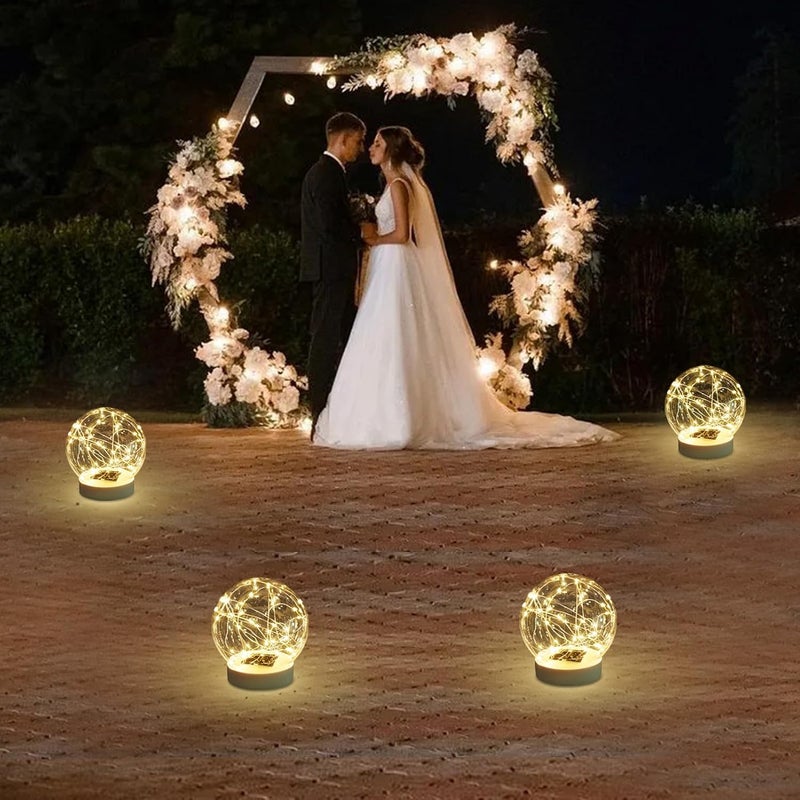 LENONE Floating Pool Lights Solar Powered, 6.5 Inch Warm White Light Up Solar Pool Lights That Float, Updated Waterproof Floating Pool Balls for Patio Party Decor(2 Piece) - Image 4